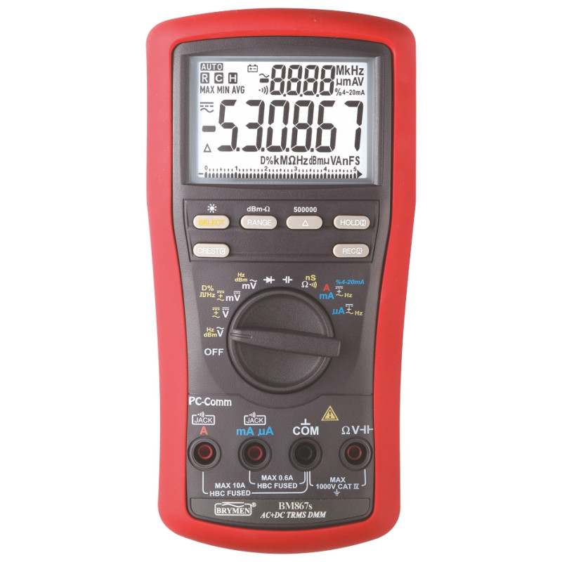 BM867s  Multimetr TRMS(AC+DC),dBm,USB  Brymen
