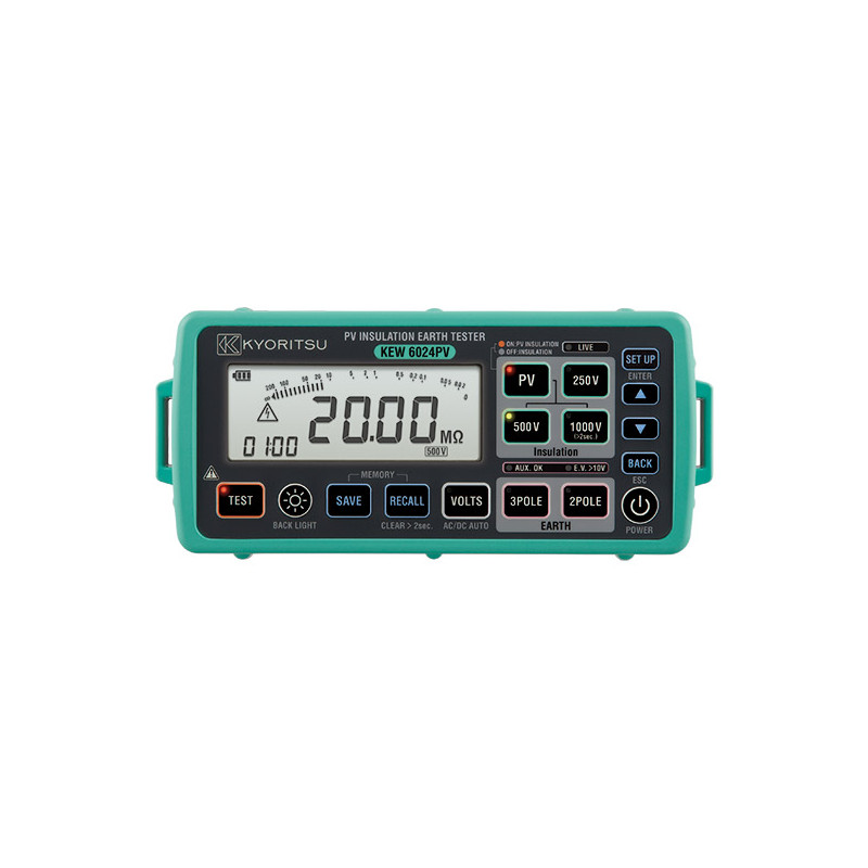 KEW6024PV Miernik rezystancji izolacji instalacji PV, uziemienia, 1000V DC