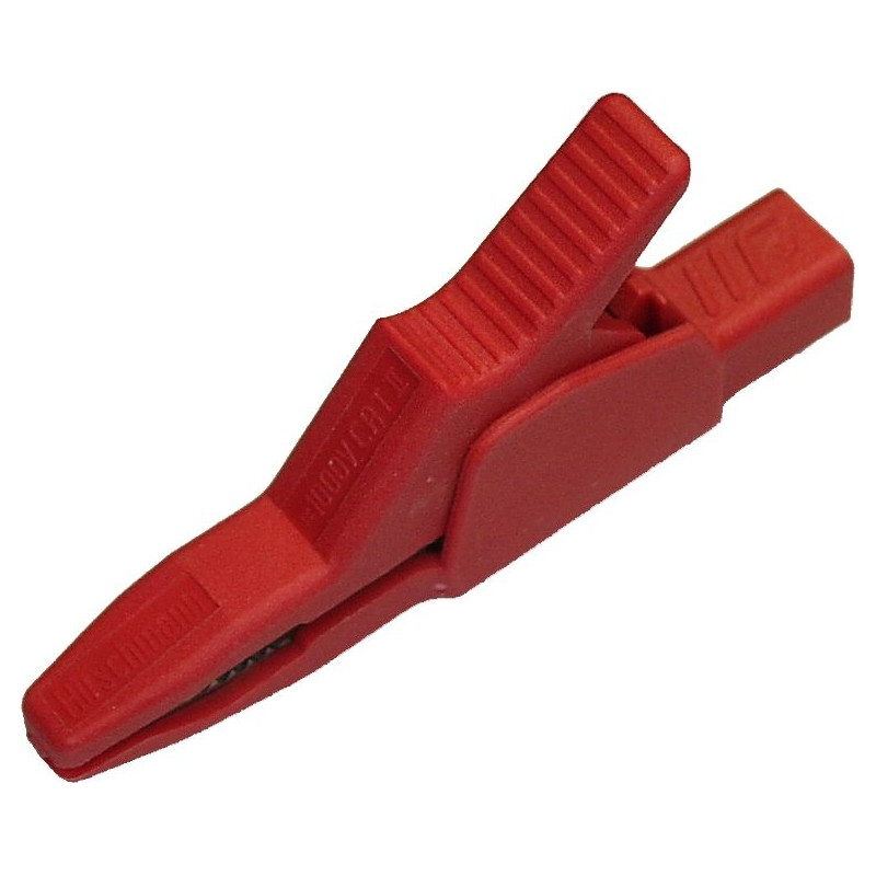Krokodylek bezp. gn. 4mm AK-2B2540-R CAT II 1000V 34A czerwony