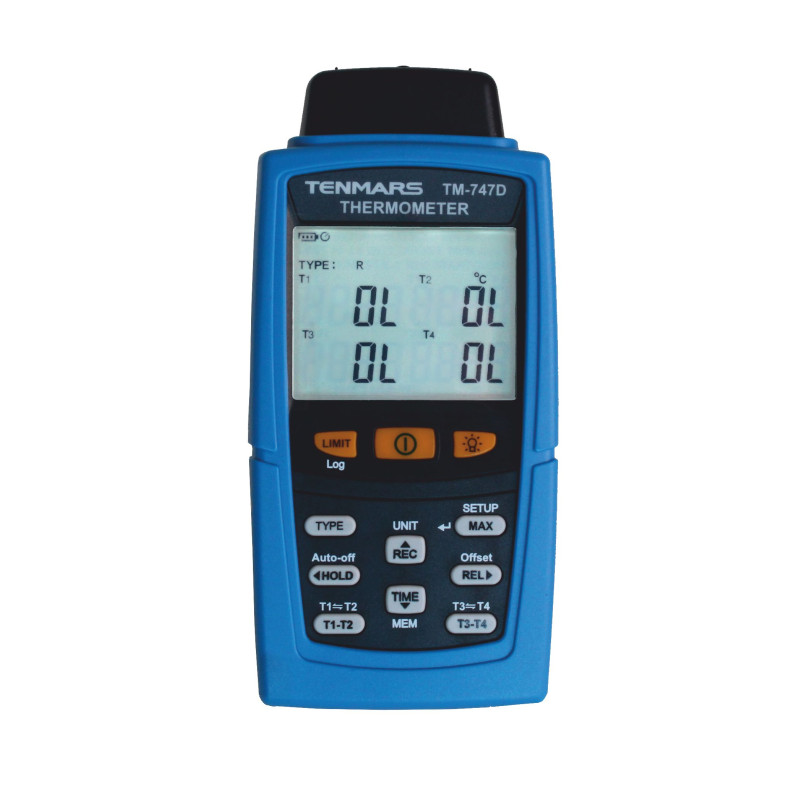 TM747D Termometr z rejestracją 4 kanały kl. 0,05% , typ K, USB