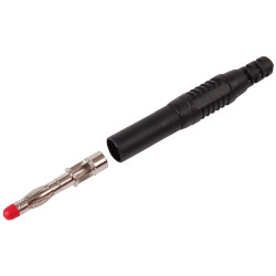 Wtyk banan bezp. 4mm WB503-BK CAT III 1000V 19A czarny