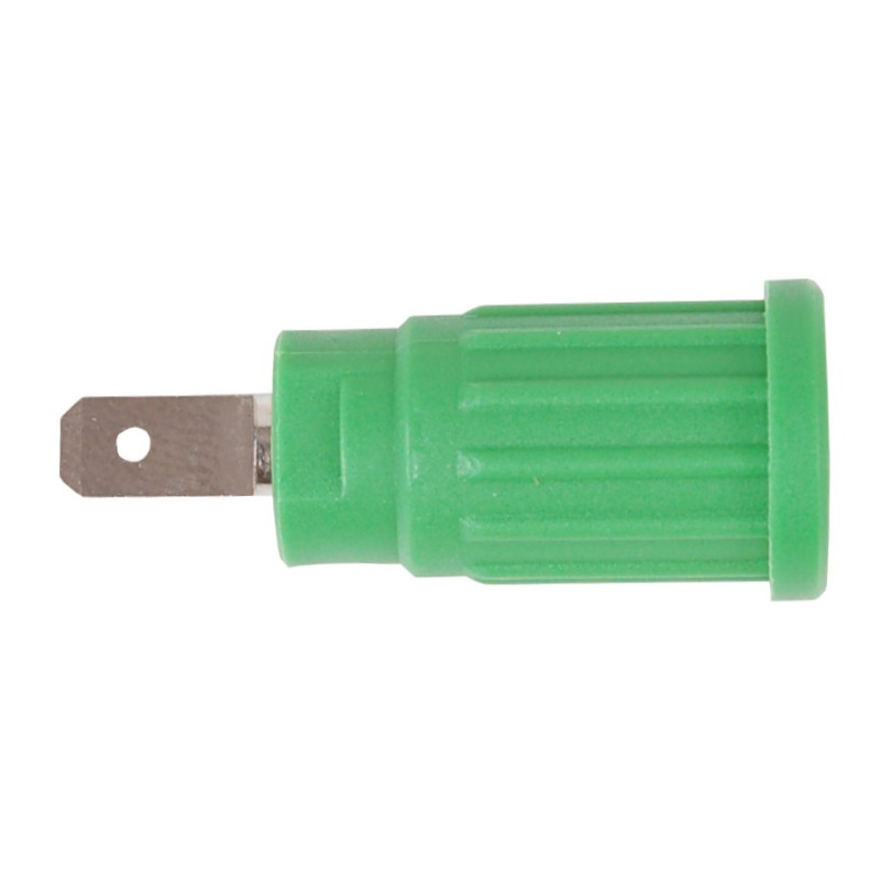 Gniazdo panelowe bezp. 4mm wcisk. SEPB1773-GN 24A CATII 1,5kV zielony
