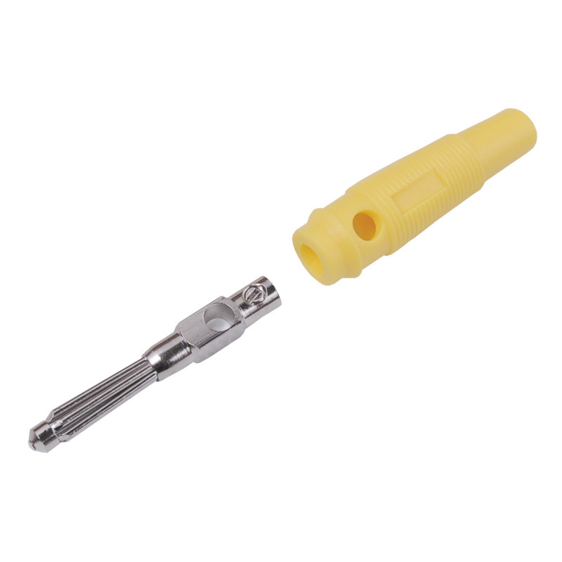 Wtyk banan 4mm WB413-Y 50V/30V~ 32A żółty