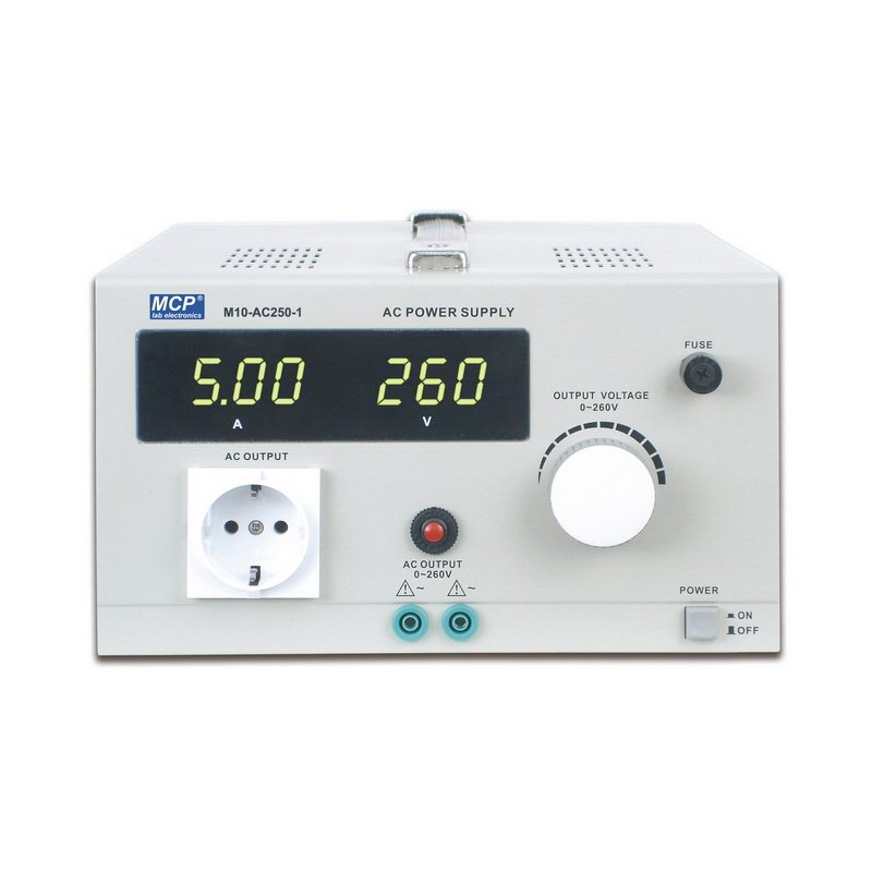 
       Autotransformator reg.  M10-AC250-1 260V/5A, 1.3kVA MCP
     