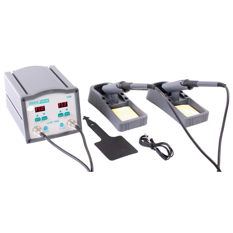 Quick 203D Stacja lutownicza z 2 kolbami lut. 2x90W