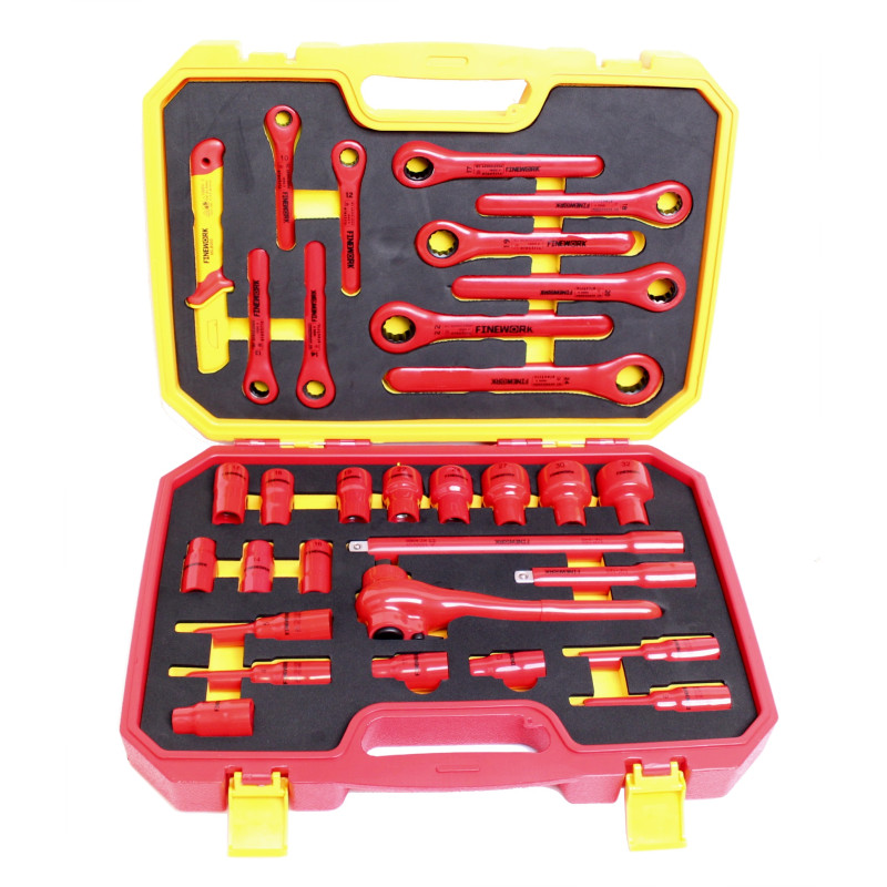 OPT ZKNI-5 Zestaw kluczy nasadowych izolowanych 1/2" 10-32 imbusów 4-8 oczkowy 10-24 1000V