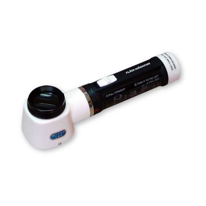 Lupa stojąca z rączką podświetl. M100 30mm/10x   z podziałką skala 0.5mm