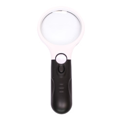 
       Lupa ręczna LR-4 75mm/3x 22mm/45x z podświetleniem LED
     