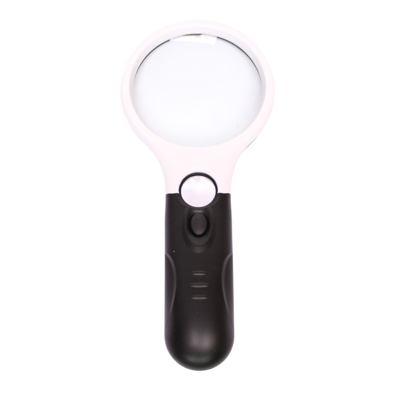 
       Lupa ręczna LR-4 75mm/3x 22mm/45x z podświetleniem LED
     